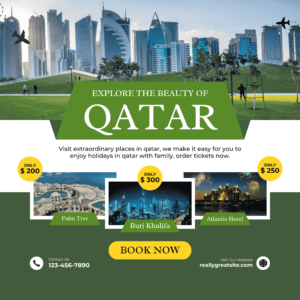 Travel to Qatar Instagram Post